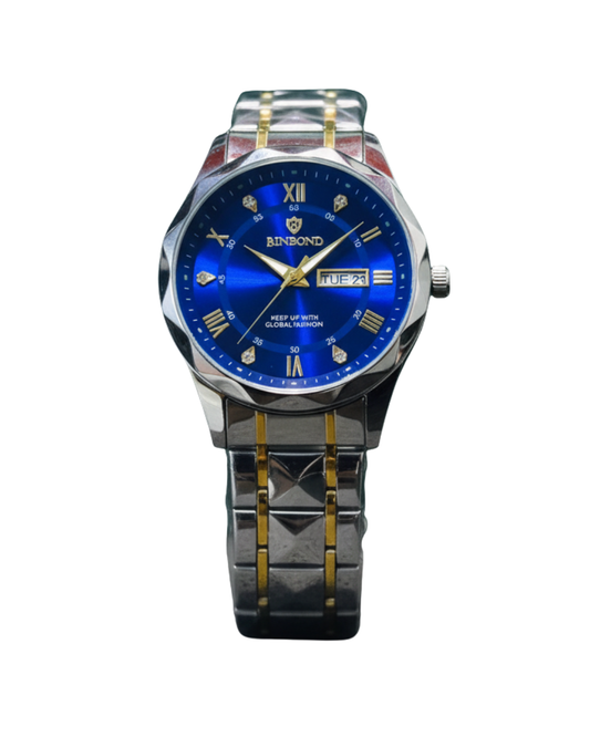 BINBOND MT-13720 Men's Royal Blue Stainless Steel Elegant Watch