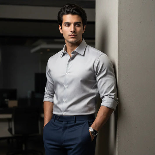 Grey Slim Fit Shirt 2