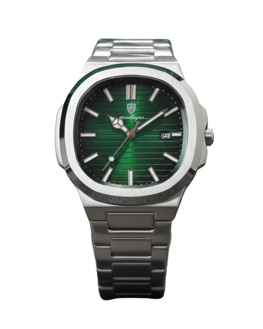 POEDAGAR 922 Nautilus Series - Premium Gradient Dial Men's Watch_Emarald Green