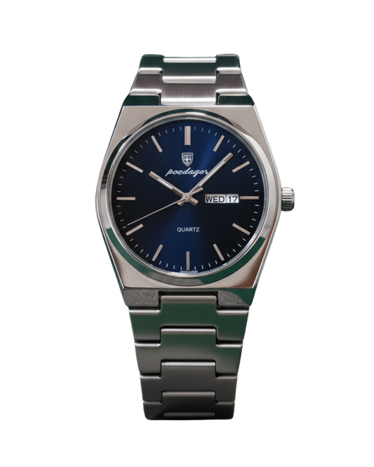 POEDAGAR 930B Men's Royal Blue Alloy Executive Watch
