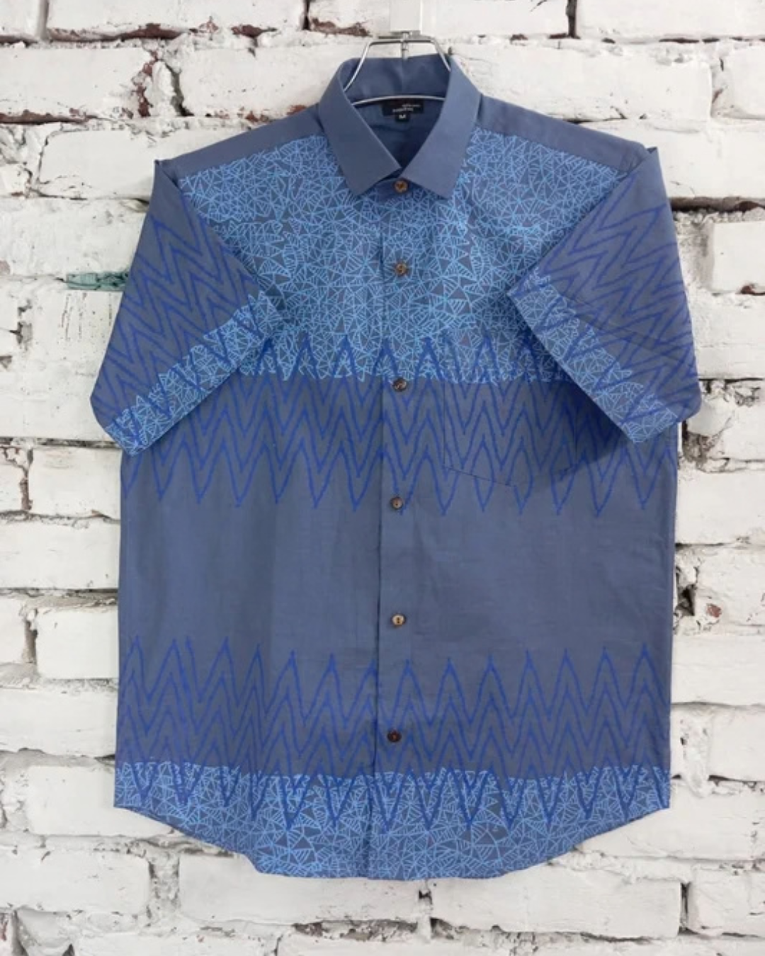 Premium Steel Blue Heritage Mosaic Shirt