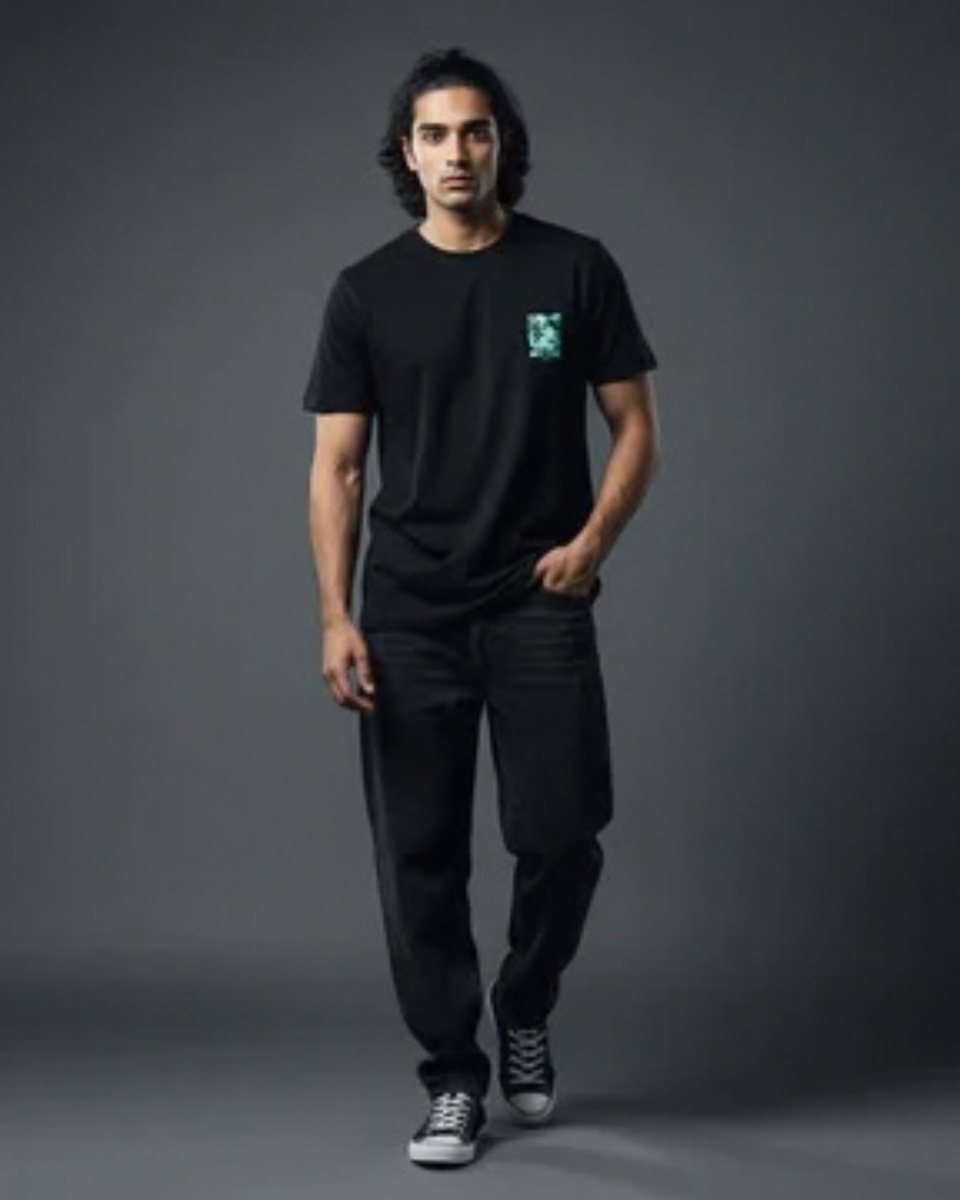 Black ft Neon Abstract - Tshirt