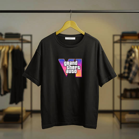 Grand Theft Auto VI Logo Graphic Black T-Shirt