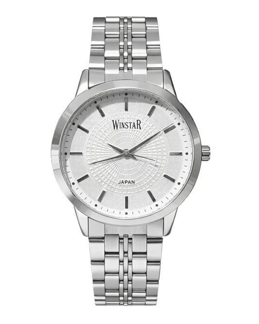 Winstar Japan F5104 Silver Men's Stainless Steel Chain Watch