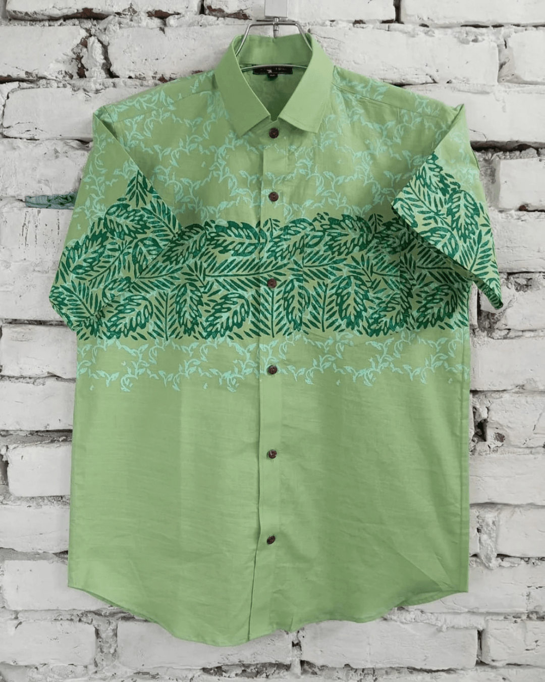 Premium Meadow Green Heritage Botanical Shirt - Bangladesh Business Club