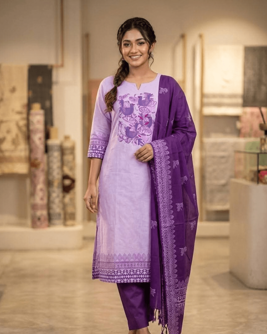 Premium Orchid Petal Heritage Three - Piece - Bangladesh Business Club