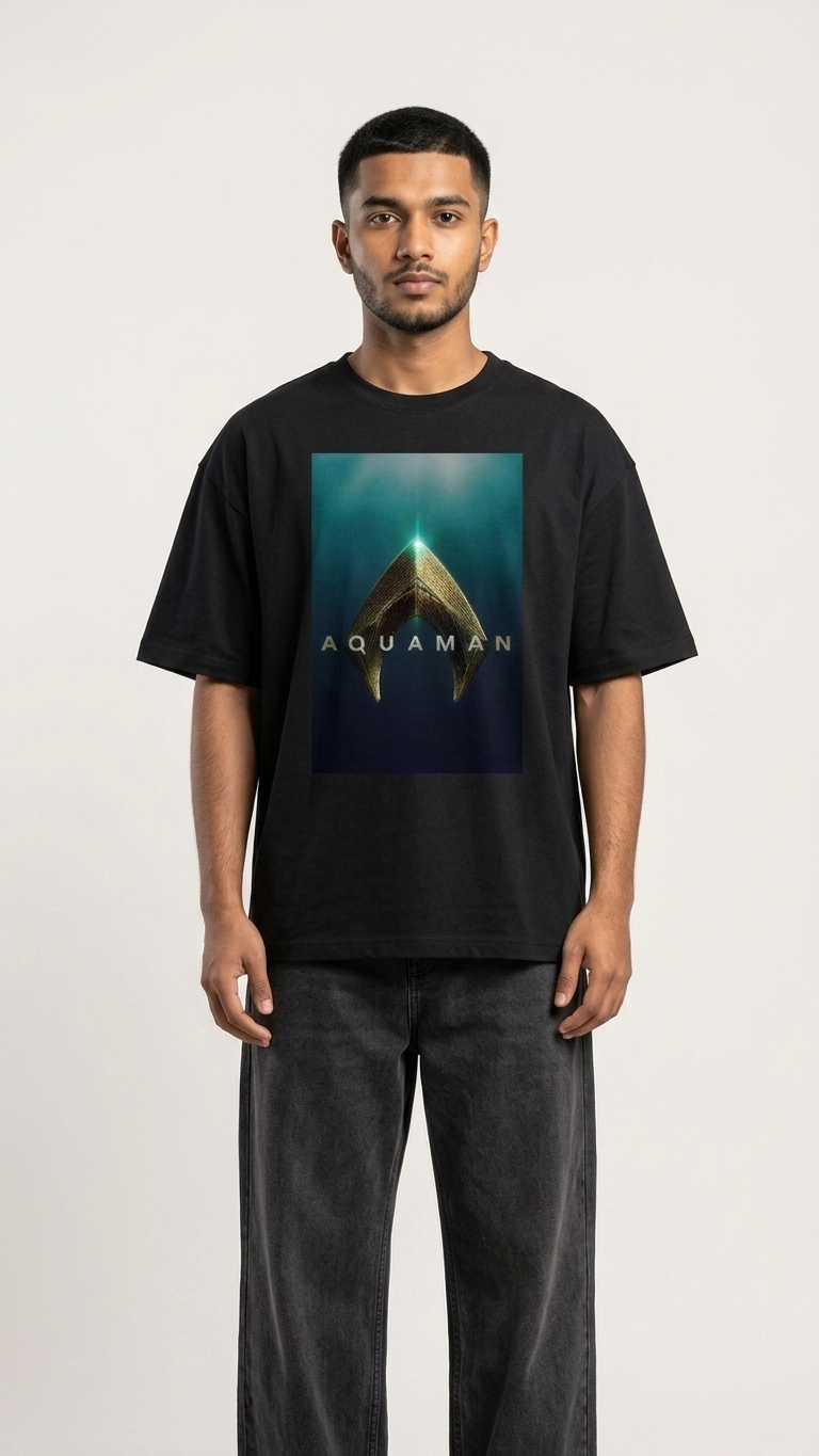 Aquaman DC Comics Graphic Black T-Shirt