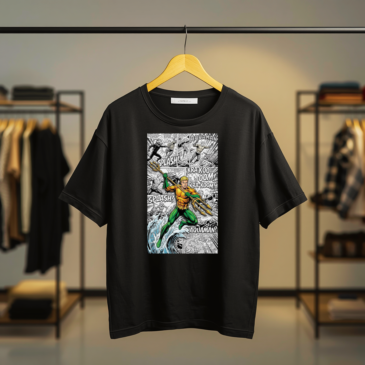Aquaman DC Comics Graphic Black T-Shirt