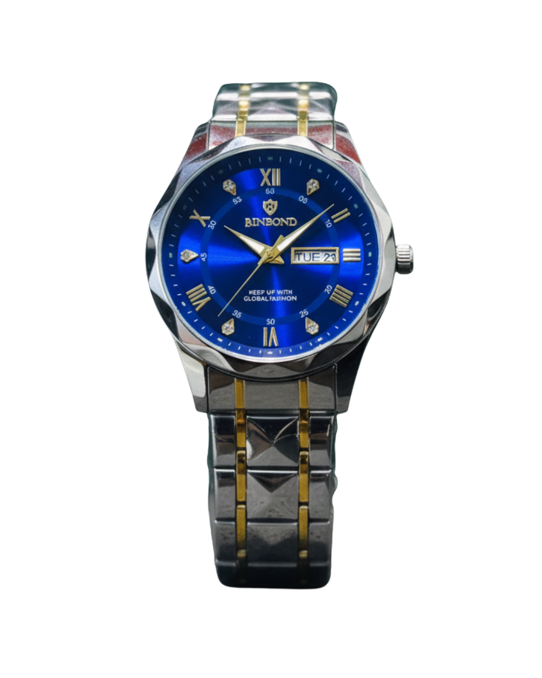 BINBOND MT-13720 Men's Royal Blue Stainless Steel Elegant Watch