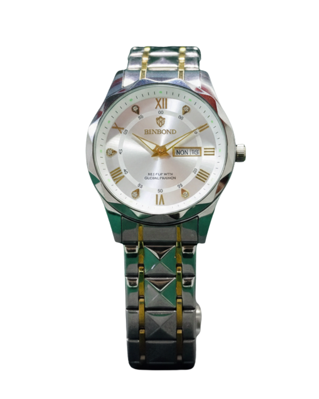 BINBOND MT-13720 Men's White Stainless Steel Elegant Watch