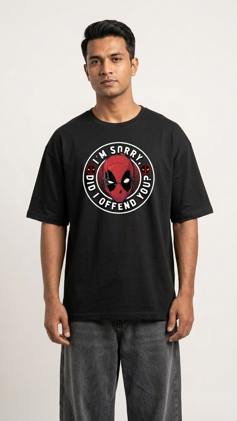 Deadpool Graphic Black T-Shirt