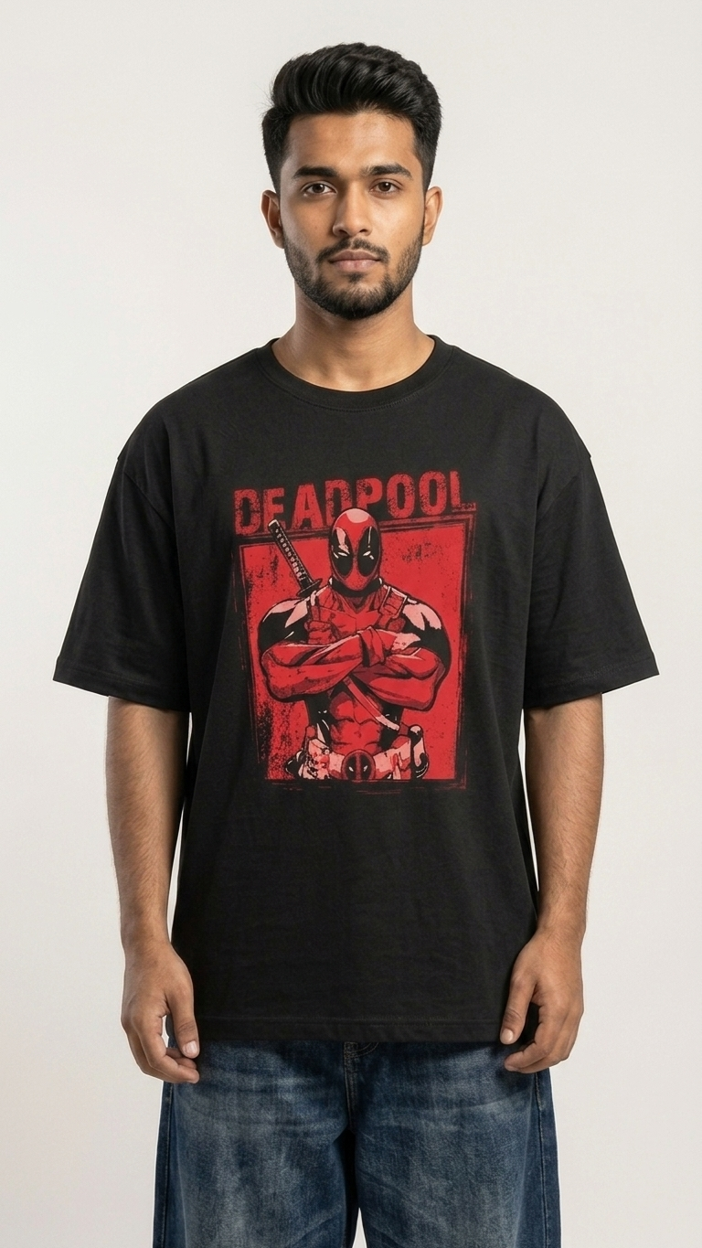 Deadpool Graphic Black T-Shirt