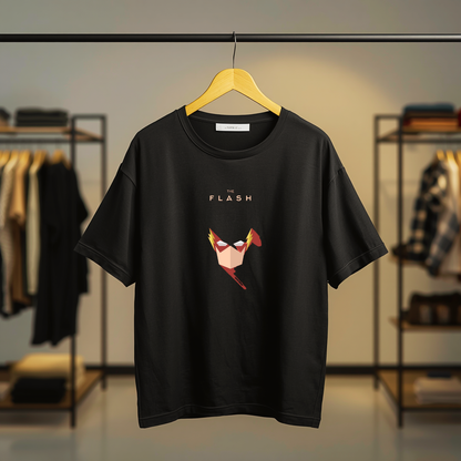 The Flash Lightning Logo Graphic Black T-Shirt