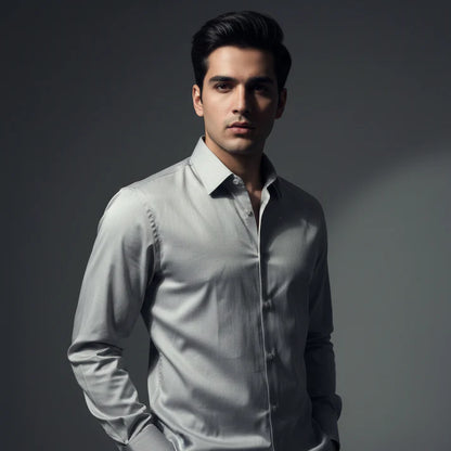 Grey Slim Fit Shirt
