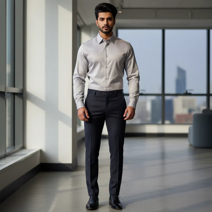 Grey Slim Fit Shirt

