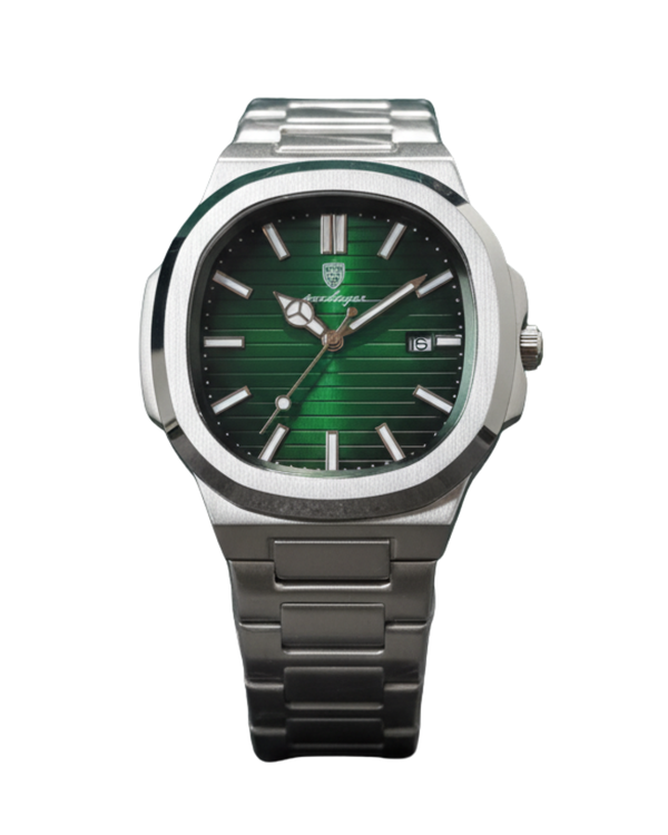 POEDAGAR 922 Nautilus Series - Premium Gradient Dial Men's Watch_Emarald Green