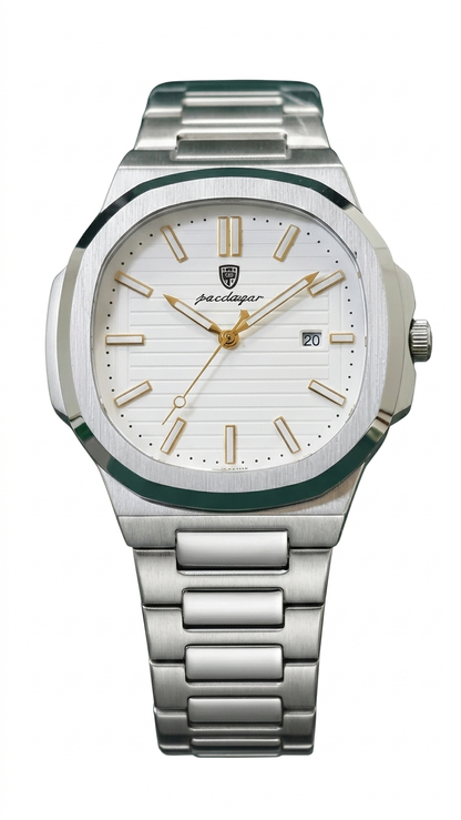 POEDAGAR 922 Nautilus Series - Premium Gradient Dial Men's Watch_White