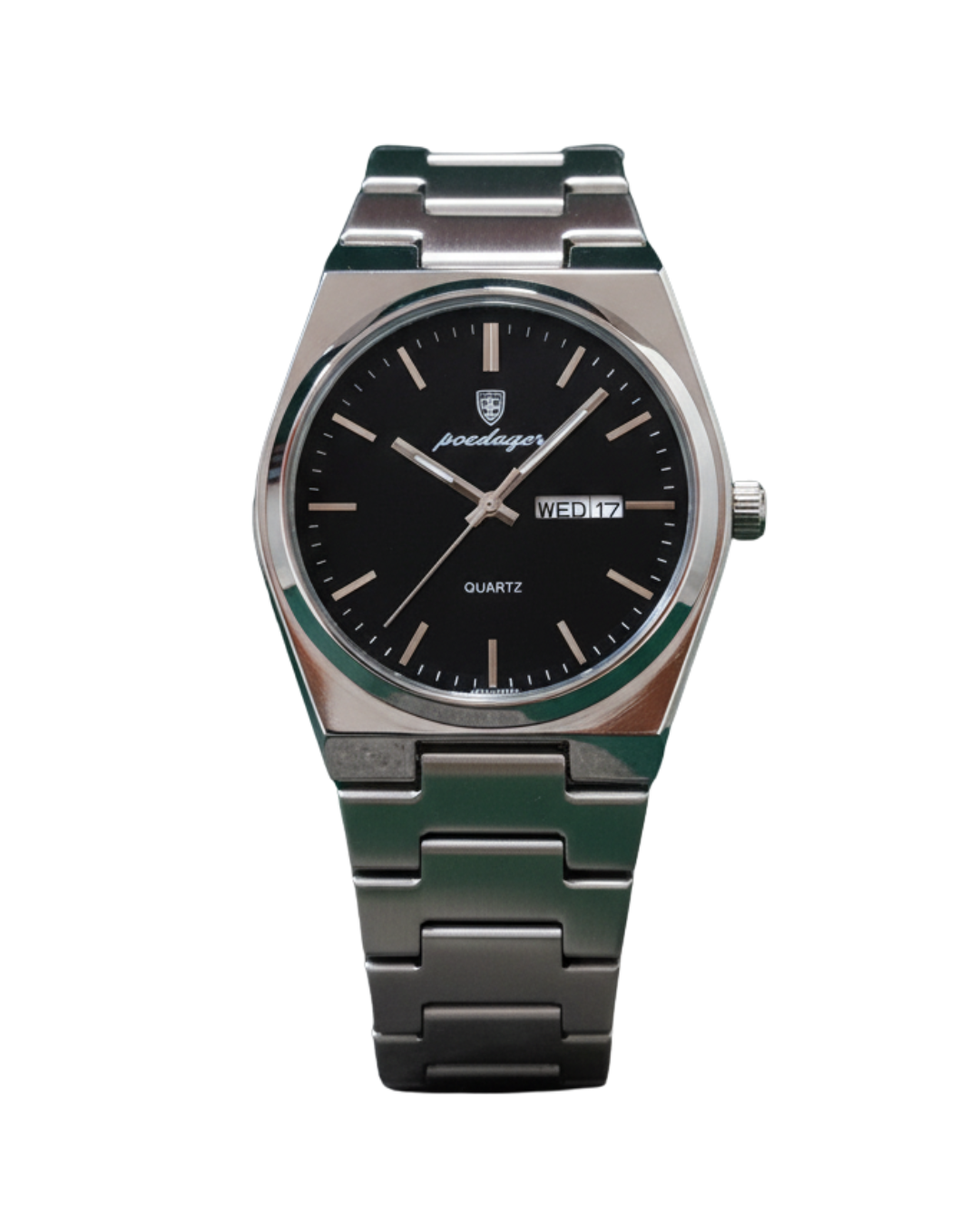 POEDAGAR 930B Men's Black Alloy Executive Watch