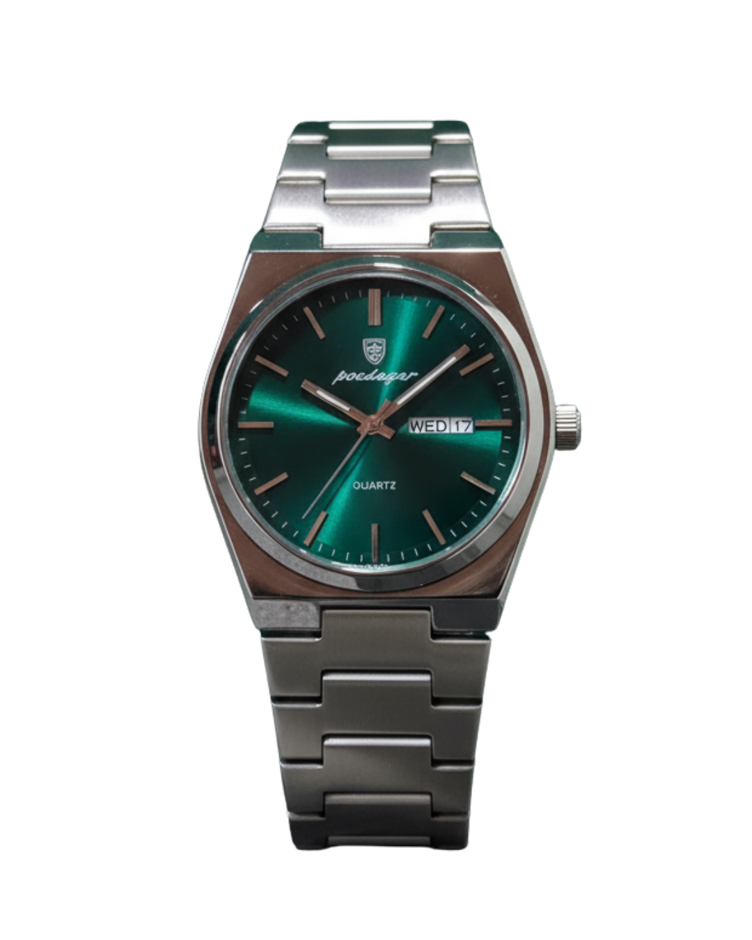POEDAGAR 930B Men's Green Alloy Executive Watch