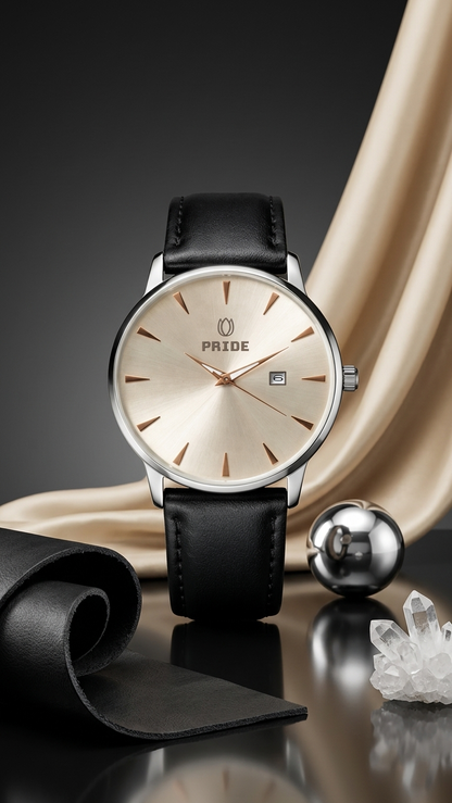 PRIDE_MT-A3898_Legacy_Edition_-_Premium_Men_s_Leather_Watch_Cream Dial & Black Dial
