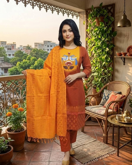 Premium Terracotta Clay Heritage Three-Piece