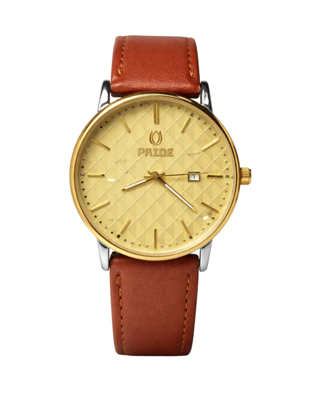 Pride MT-A3861 Classic Brown  Men's Watch with Brown Leather Strap