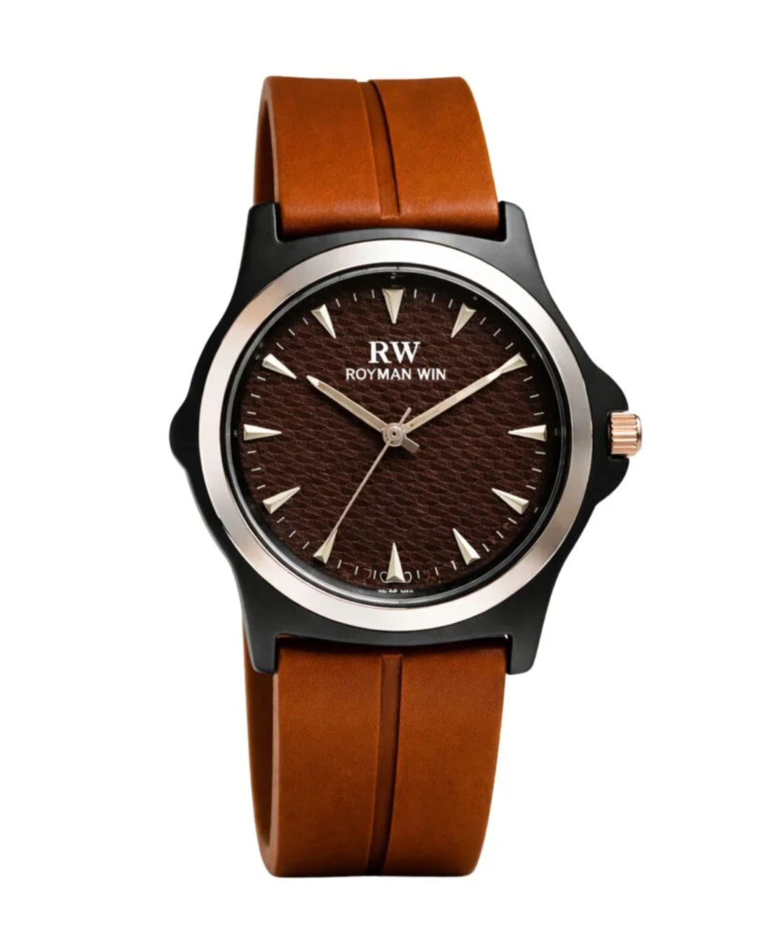 ROYMAN WIN RWB-1001 100% Waterproof Men's Watch with Brown Dial