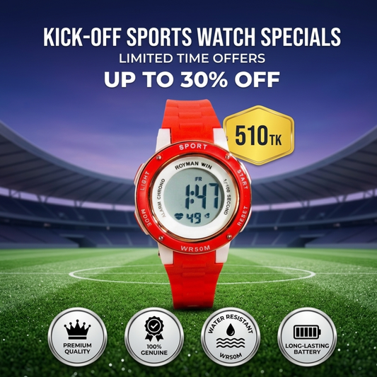 RoymanWinSportDigitalWatch_RedSiliconeStrapWR50M_R
