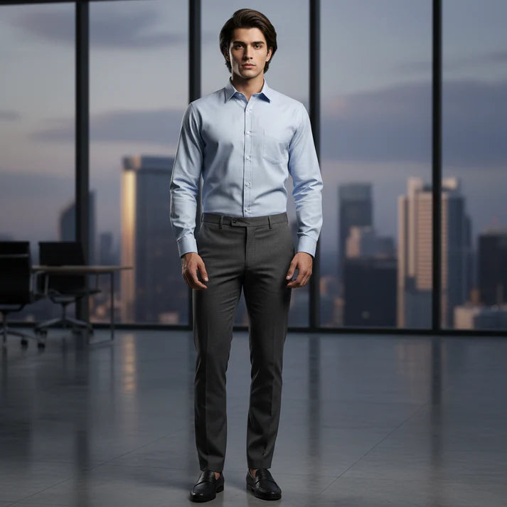 Sky Blue Regular Fit Shirt -SB4 1