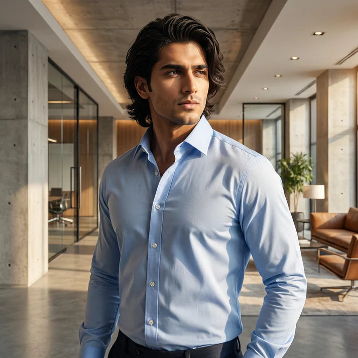 Sky Blue Slim Fit Shirt ( SB 5) 2