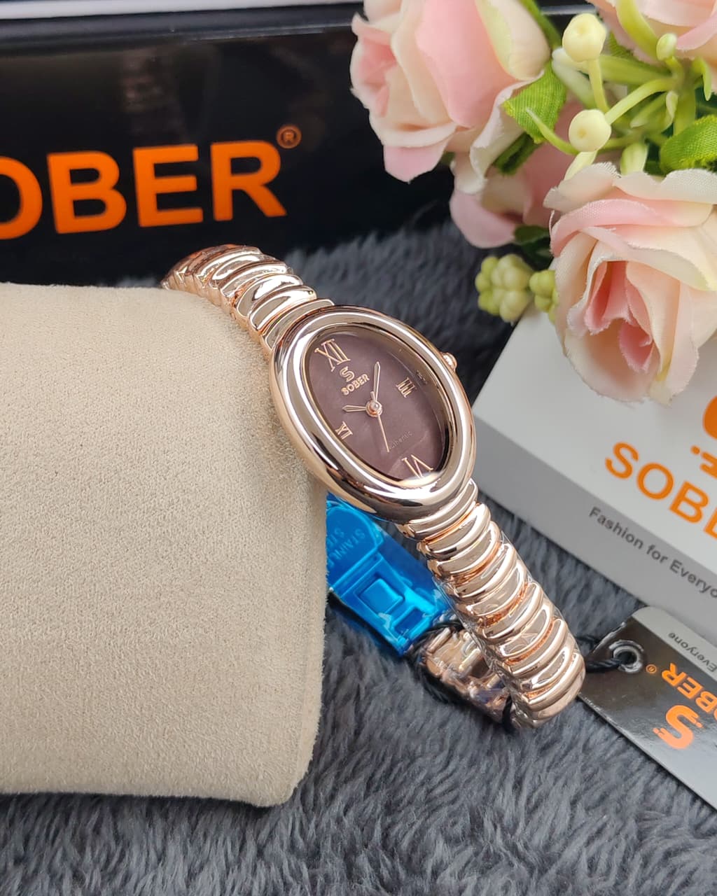 Sober Grace Series Authentic Ladies Luxury Brown Timepiece