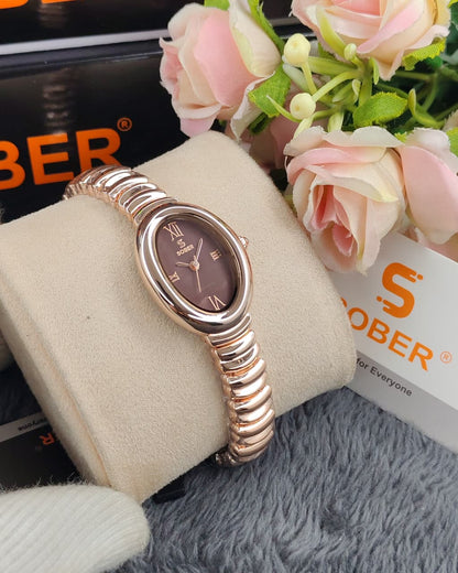 Sober Grace Series Authentic Ladies Luxury Brown Timepiece