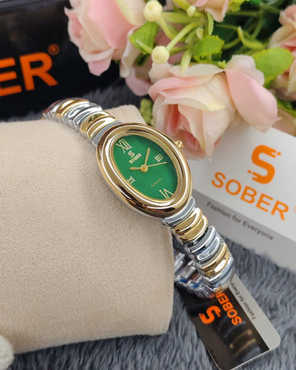 Sober Grace Series Authentic Ladies Luxury Green Timepiece