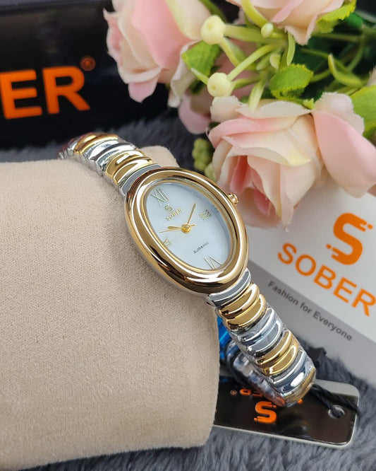 Sober Grace Series Authentic Ladies Luxury White Timepiece