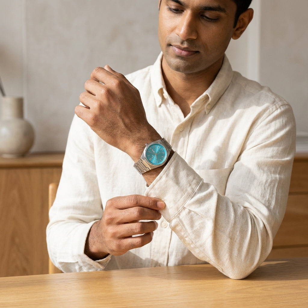 Sober Heritage Series - Men's Stainless Steel Day and Date Watch