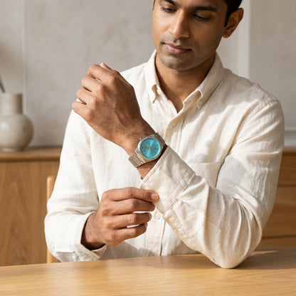 Sober Heritage Series - Men's Stainless Steel Day and Date Watch
