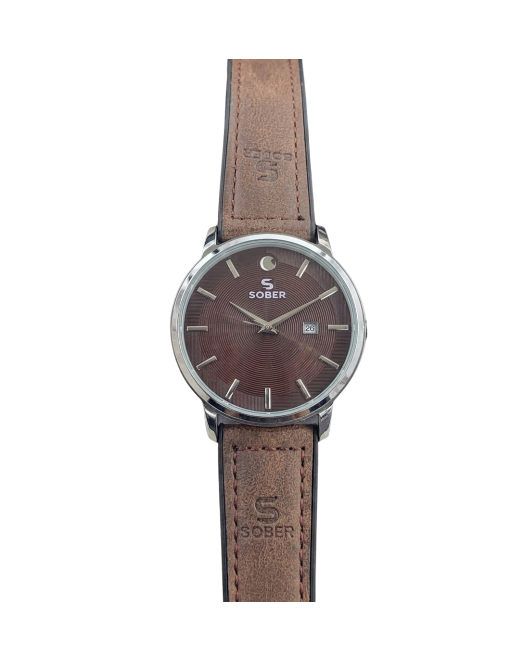 Sober Men's Artisan Series Leather Strap Cocoa Brown Analog Watch