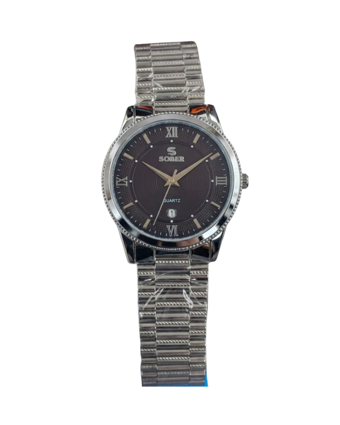 Sober Men's Golden Gray Stainless Steel Imperial Analog Watch