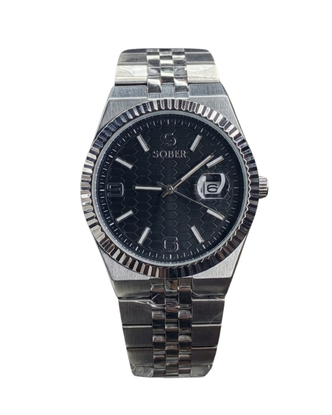 Sober Men's Sovereign Stainless Steel Date Analog Dark Blue Watch