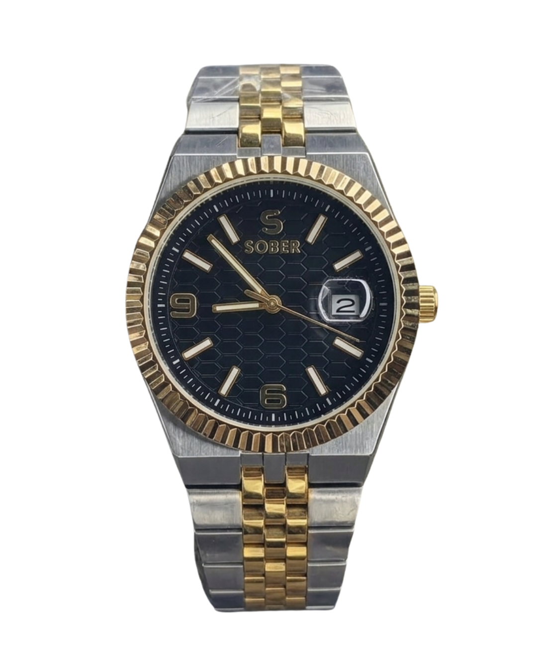 Sober Men's Sovereign Stainless Steel Date Analog Dark Blue Watch