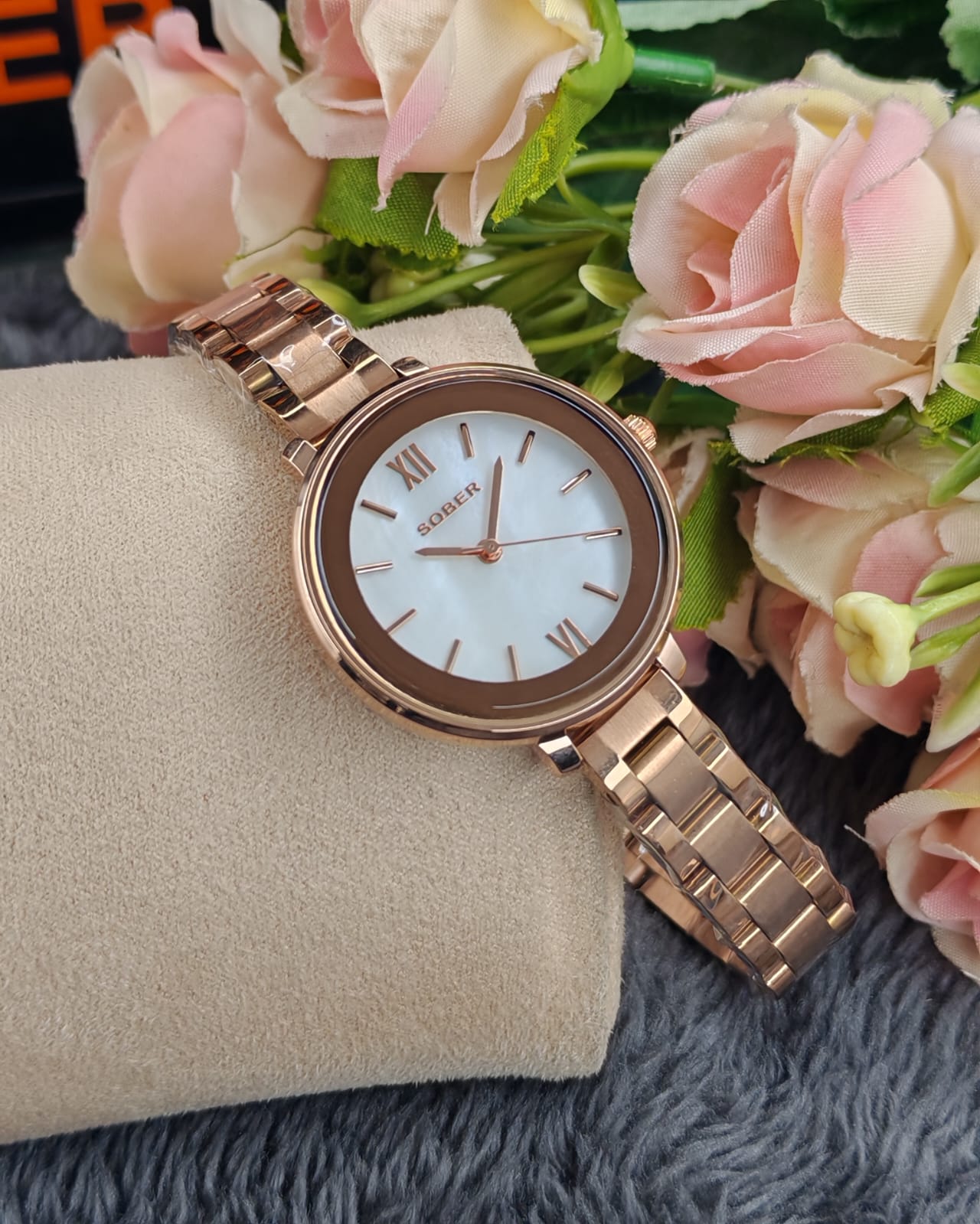 Sober Women's Exclusive Radiance Stainless Steel Pink White Watch