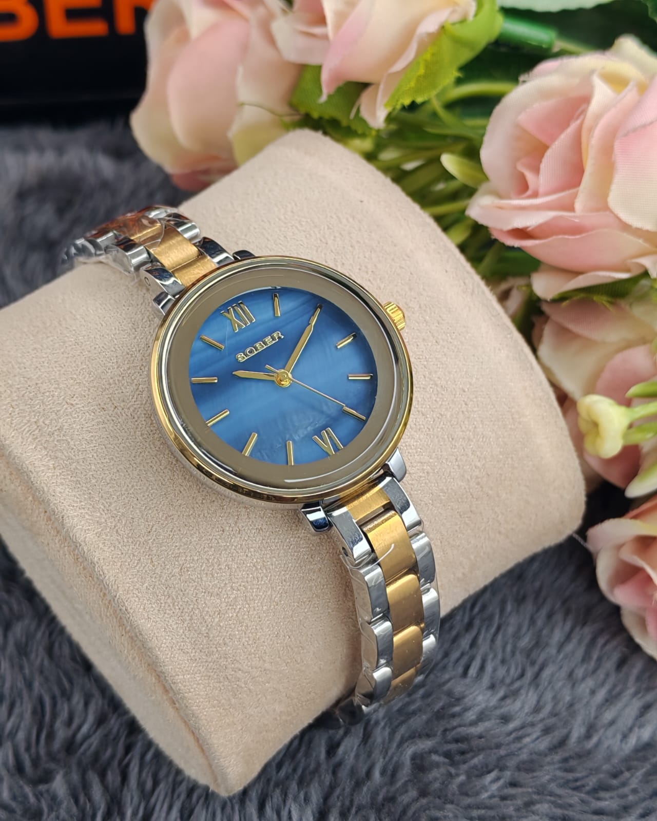 Sober Women's Exclusive Radiance Stainless Steel Silver Blue Watch