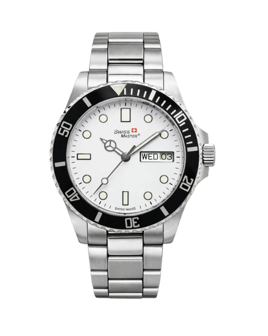 Swiss Master Legacy Premium Stainless Steel Men's Analog Silver Watch