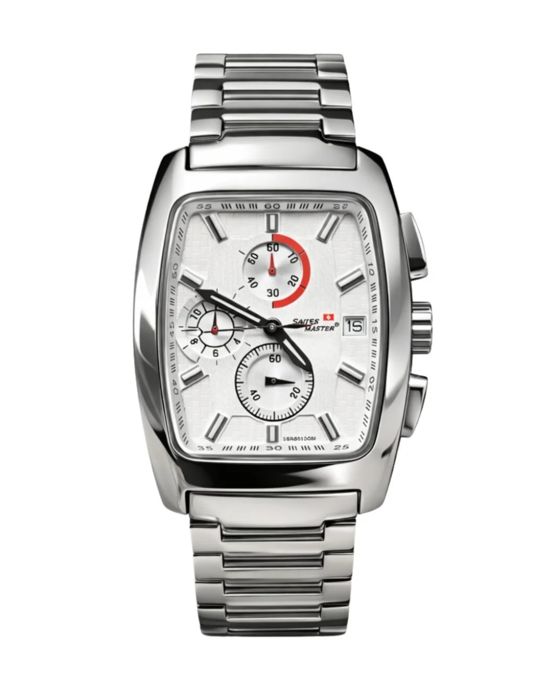Swiss Master SSROO13GM-0S10 Premium Stainless Steel Silver White Men's Watch