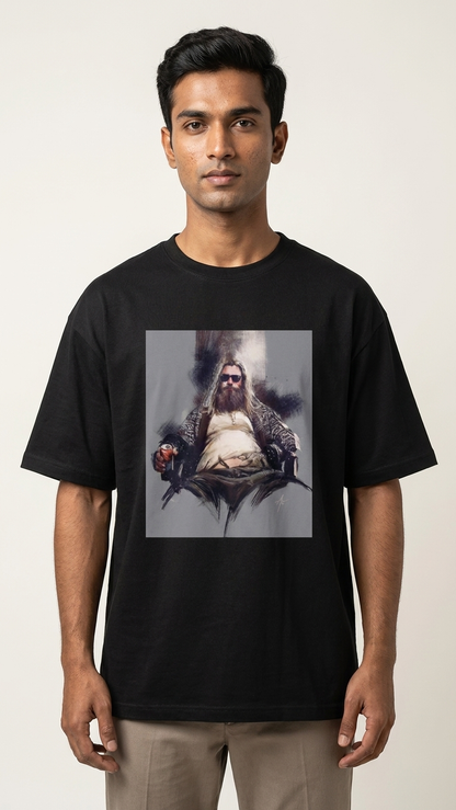 Black T-shirt featuring vintage Marvel Thor comic artwork with a large front-center graphic print.