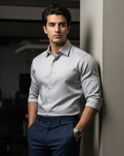 Grey Slim Fit Shirt