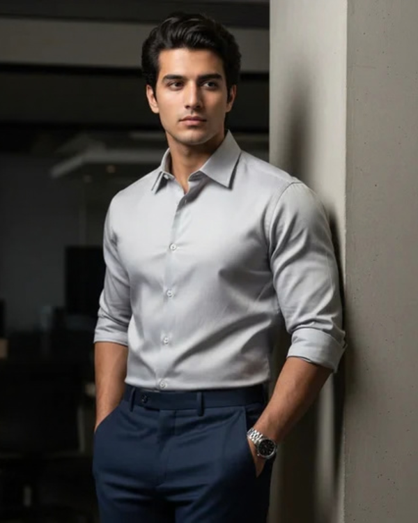 Grey Slim Fit Shirt