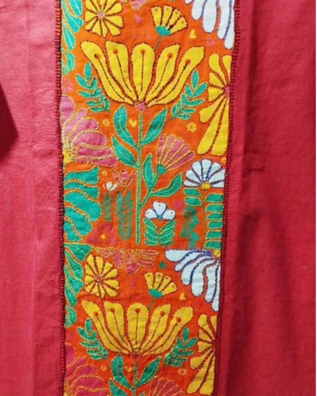 Premium Crimson Heritage Floral Three-Piece