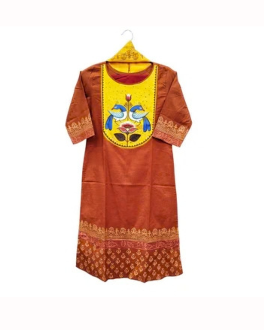 Premium Terracotta Heritage Bird Motif Three-Piece