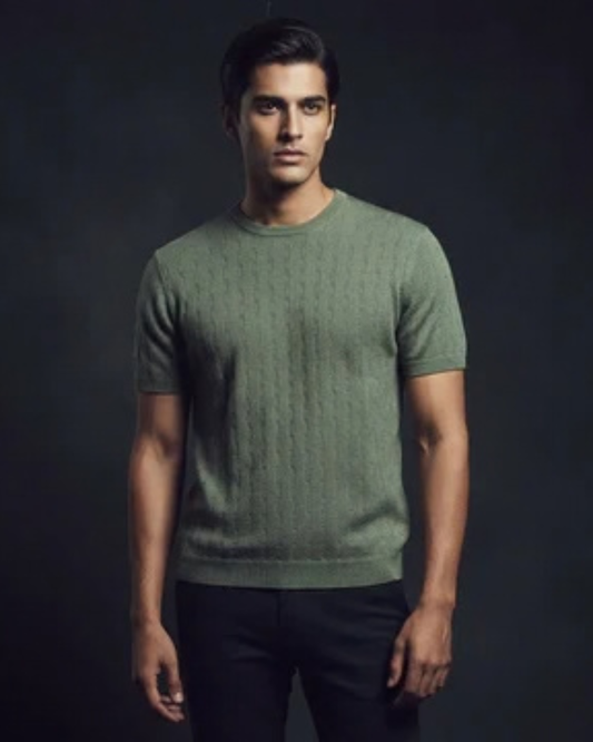Green - Knitted Tee Layman